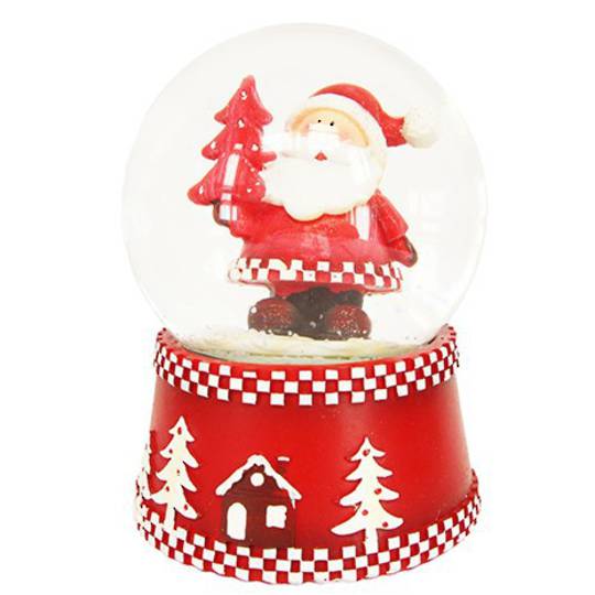 Musical SnowGlobe, Scandinavian Santa 10cm