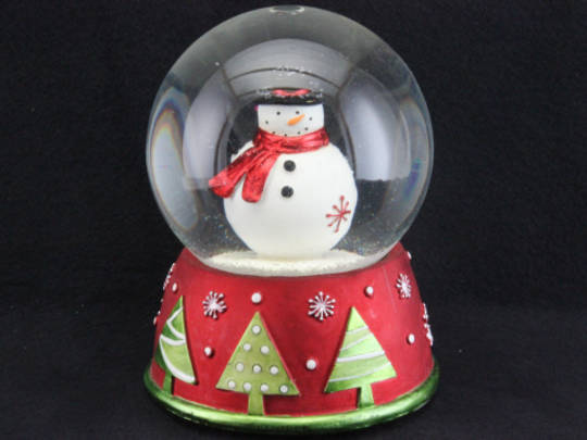 Musical Snowglobe, Jolly Snowman 10cm