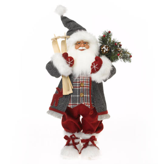 Santa Red Coat with Plaid Vest