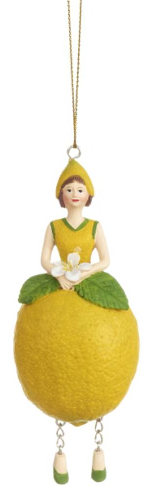 Hanging Flower Girl Lemon Yellow 12cm