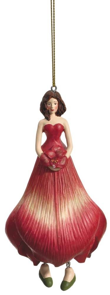 Hanging Flower Girl Amaryllis Red 11cm