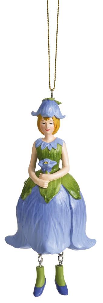 Hanging Flower Girl BellFlower Blue 12cm