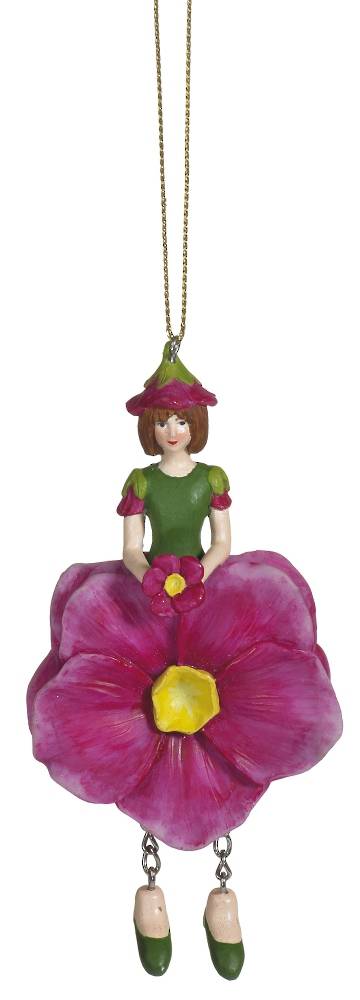 Hanging Flower Girl Primrose Dk Pink 11cm