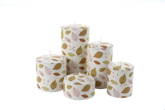 Leaf Trail Candle Lime Green