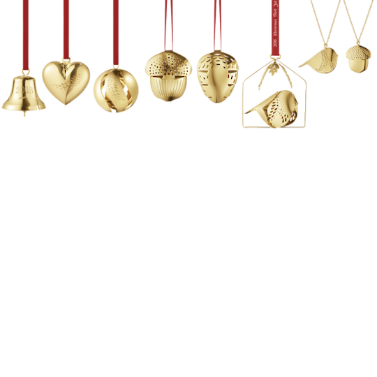 Georg Jensen Annual Christmas Ornaments 2018, Complete Set 8