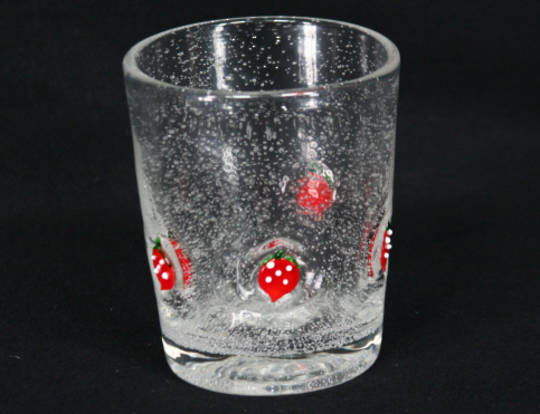 Rustic Glass Strawberry Tumbler