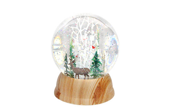 LED SnowGlobe Nordic Scene 10cm SOLD OUT