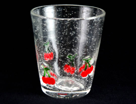 Rustic Glass Cherry Tumbler