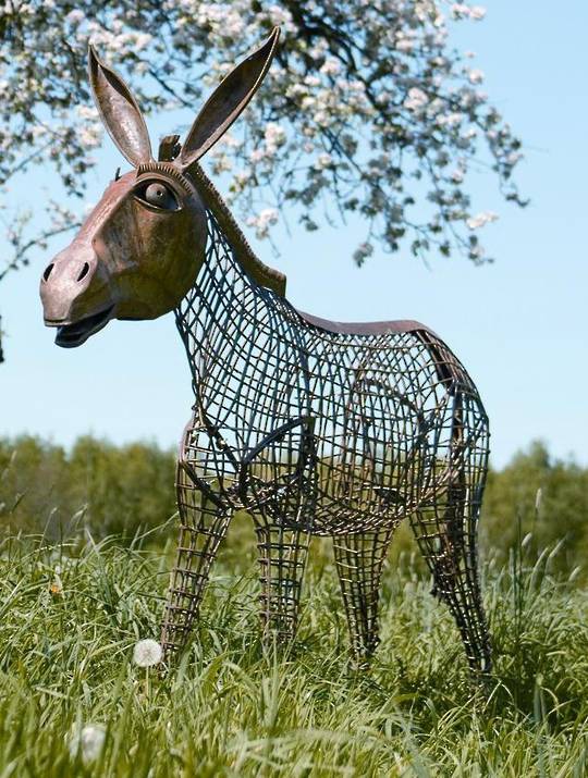 IronWire Garden Object, Donkey 1.85x0.5x1.6mtr
