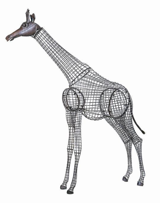 IronWire Garden Object, Giraffe 3mtr high x 1.3x0.6mtr