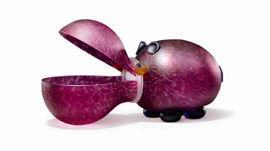 ArtGlass Happy Hippo