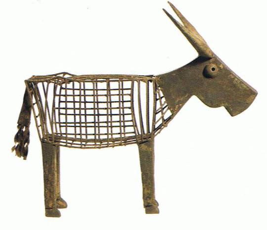 IronWire Garden Object, Bull 60x49cm