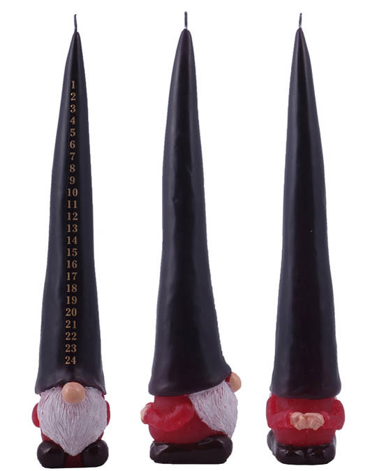 Advent Candle, Santa with Black Hat