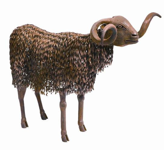 IronWire Garden Object, Shaggy Goat 1.35mtr