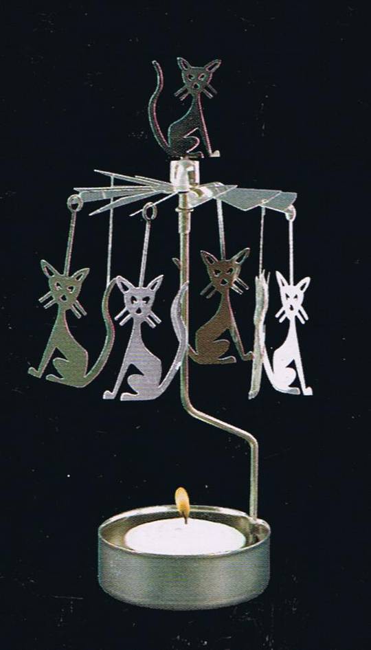 Rotary Candle Holder Cat