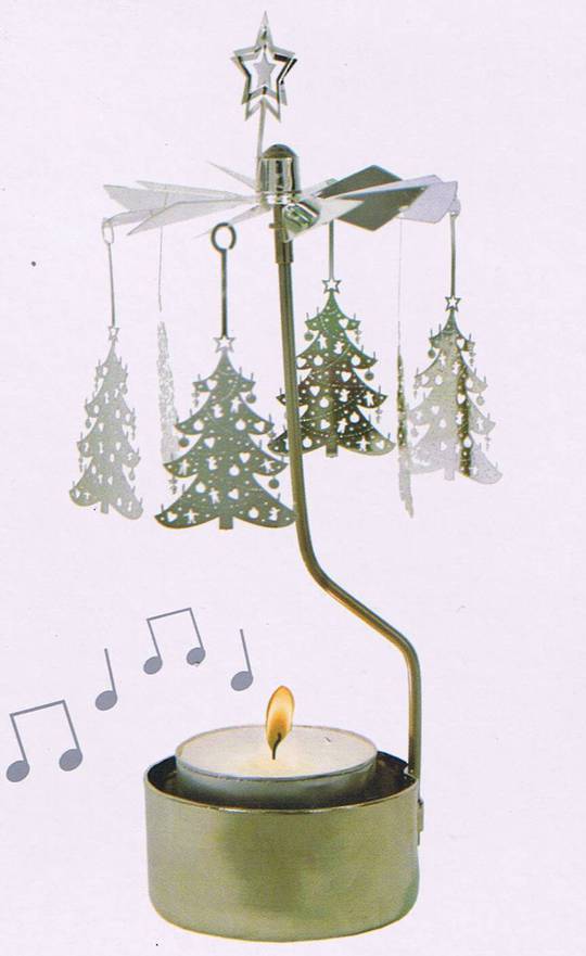 Musical Rotary Candle Holder Christmas Tree