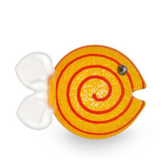 Artglass Guppy. Fish Paperweight. Yellow