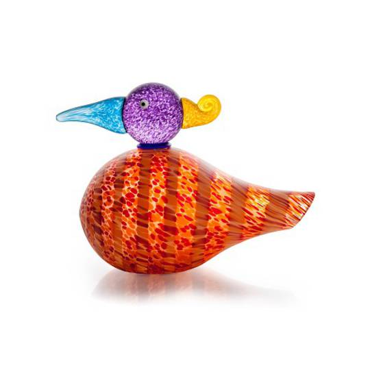 Artglass Daggie Bird Object Orange