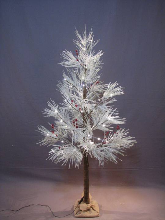 Frosted Long Needle Pine Tree 1.5mtr with 72 LED Lights