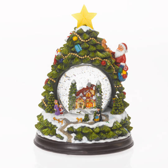 Musical LED SnowGlobe, Village inside Xmas Tree