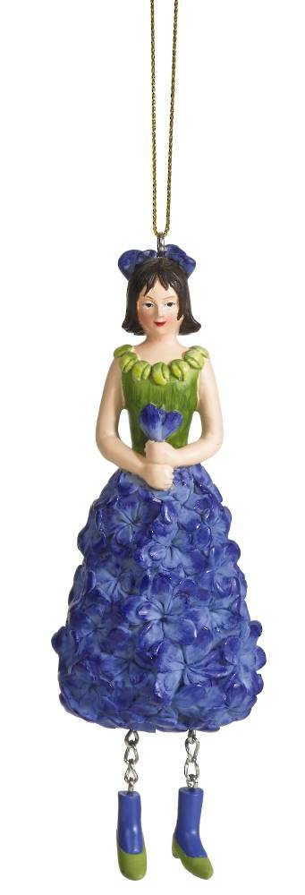 Hanging Flower Girl Delphinium Blue 14cm