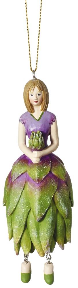 Hanging Flower Girl Protea Green/Lilac 12cm