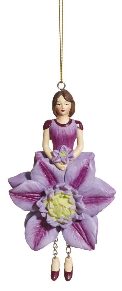 Hanging Flower Girl Clematis Lilac 12cm
