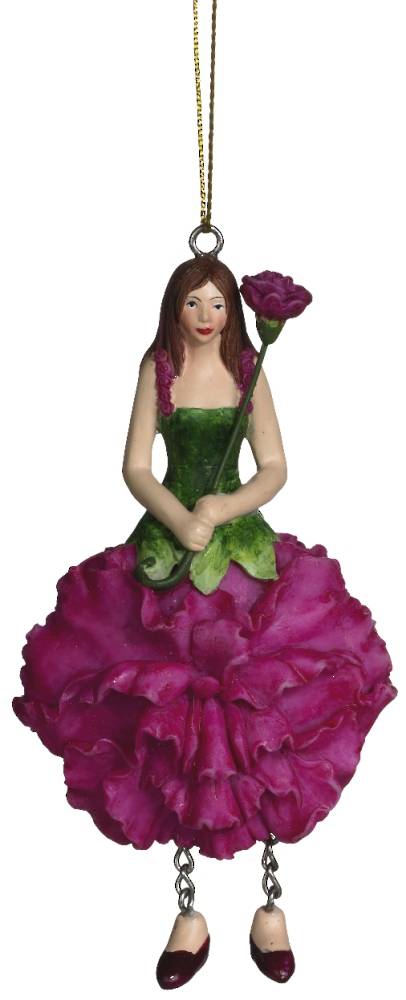 Hanging Flower Girl Clove Dk Pink 12cm