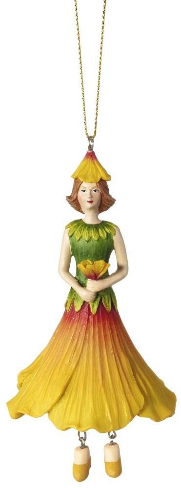 Hanging Flower Girl Hibiscus Yellow 12cm