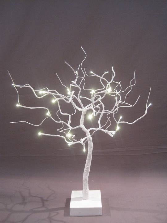 Pure White Wired Shrub 53cm with 32 LED Lights