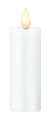 LED Flame White Candle Window Sticker