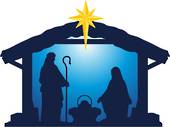 LED Flame Nativity Window Sticker