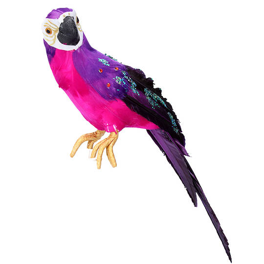 Feather Fuschia Purple Parrot 30cm SOLD OUT