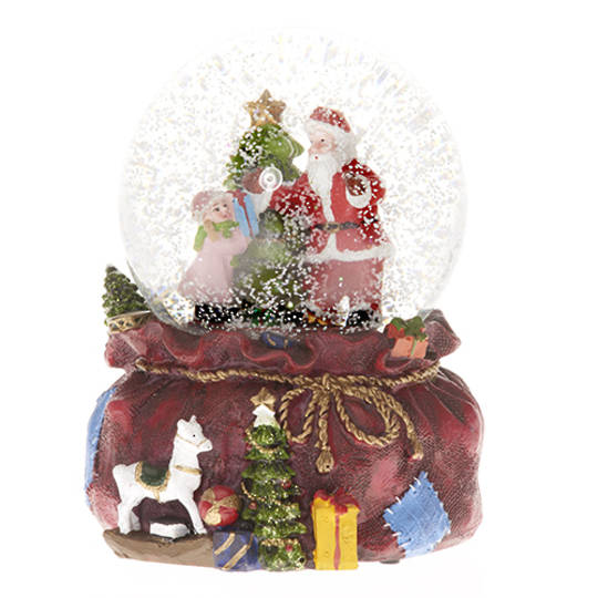 Musical LED SnowGlobe, Santa Sack