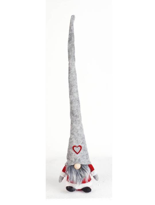 Plush Tall Hat Grey Amore Santa