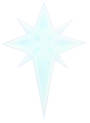 LED Flame Christmas Star Window Sticker