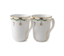 StarFluted Christmas Mugs, Pair