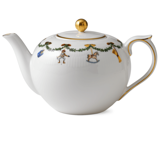 Starfluted Christmas TeaPot