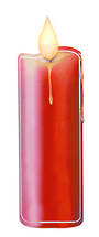 LED Flame Red Candle Window Sticker