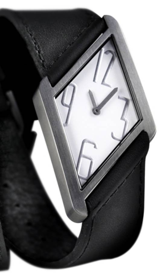 Pierre Junod Losange Watch White Dial Black Strap