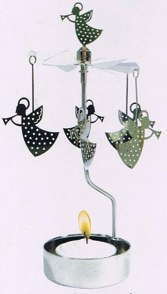 Rotary Candle Holder Angel with Trumpet