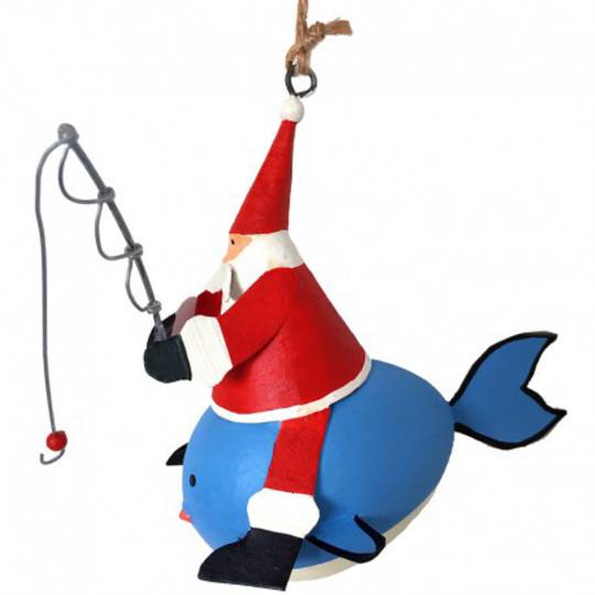 Tin Santa Fishing on Whale