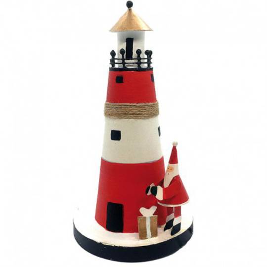 Tin Santa beside LightHouse